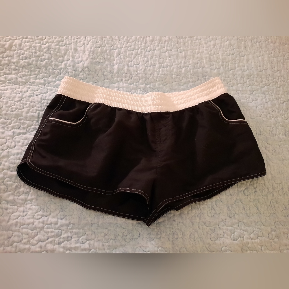XL Black & White Beach Shorts